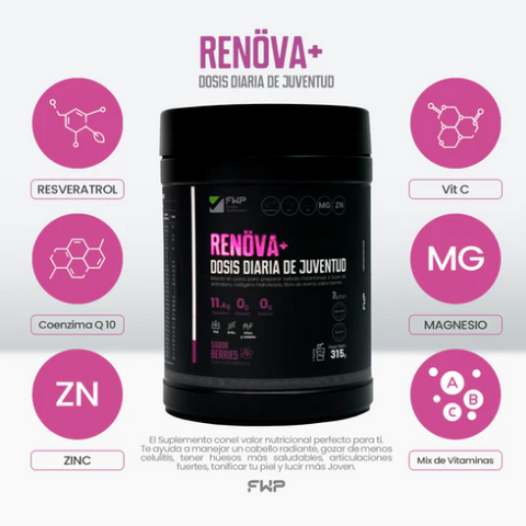 Image of RENOVA ULTRA 3 EN 1 Colágeno, Resveratrol y Q10